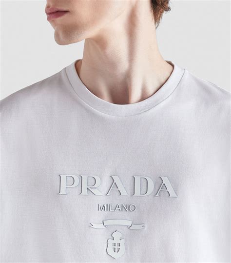 t-shirt prada homme blanc|prada polo shirts for men.